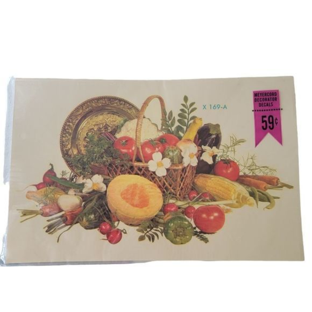 Vintage Meyercord Decoration Decals NIP Crafts water dip fruits kitchen DIY MCM